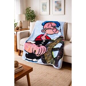 Popeye The Sailor 60x48 Comfy Throw Blanket Soft New Nwt‎ Warm